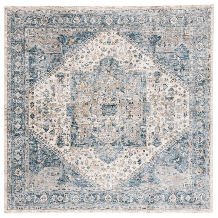 SAFAVIEH Valencia Collection VAL568A Ivory / Blue Rug Image 6