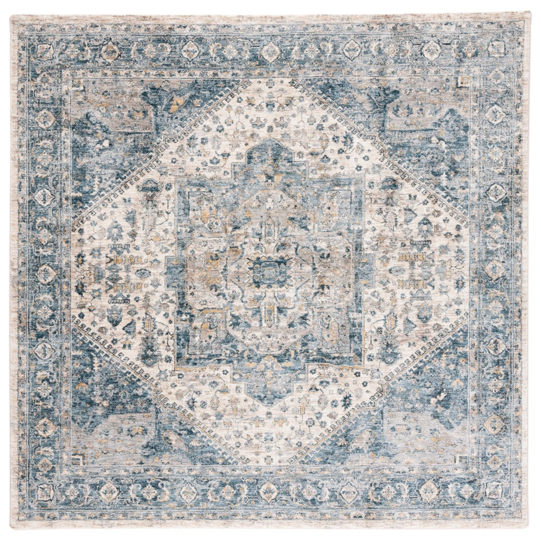 SAFAVIEH Valencia Collection VAL568A Ivory / Blue Rug Image 1