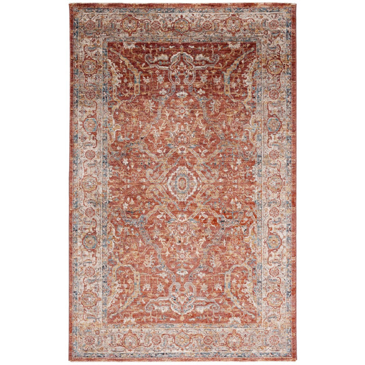 SAFAVIEH Valencia Collection VAL566P Rust / Beige Rug Image 1