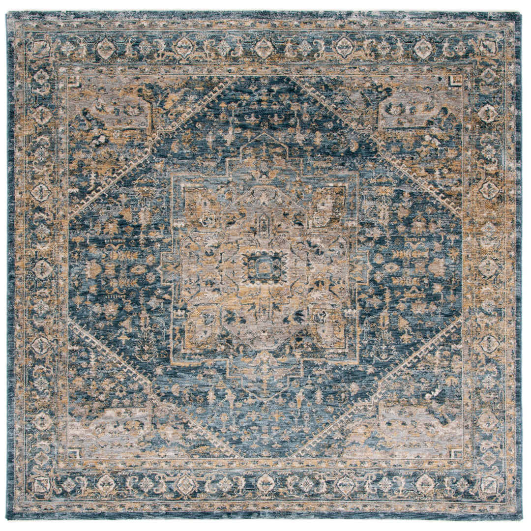 SAFAVIEH Valencia Collection VAL568M Blue / Gold Rug Image 6