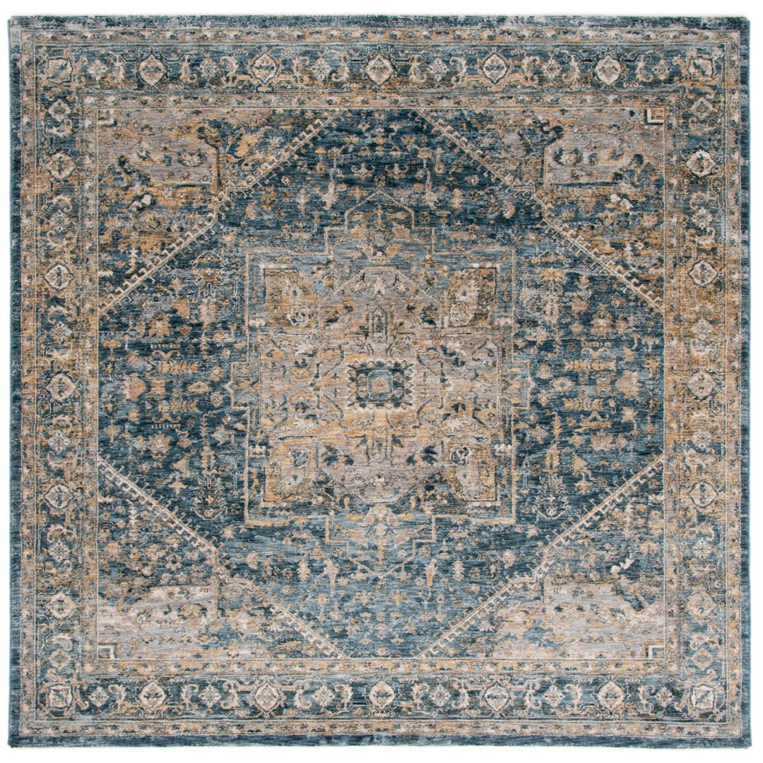 SAFAVIEH Valencia Collection VAL568M Blue / Gold Rug Image 1