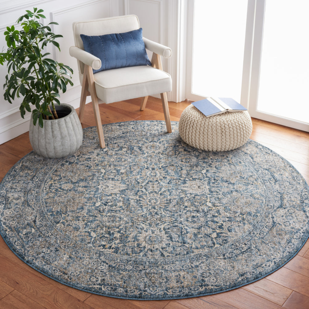 SAFAVIEH Valencia Collection VAL570M Blue Rug Image 2