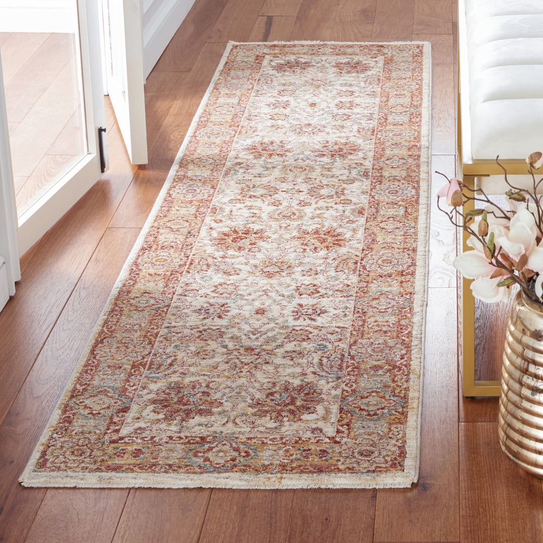 SAFAVIEH Valencia Collection VAL570B Ivory / Rust Rug Image 3