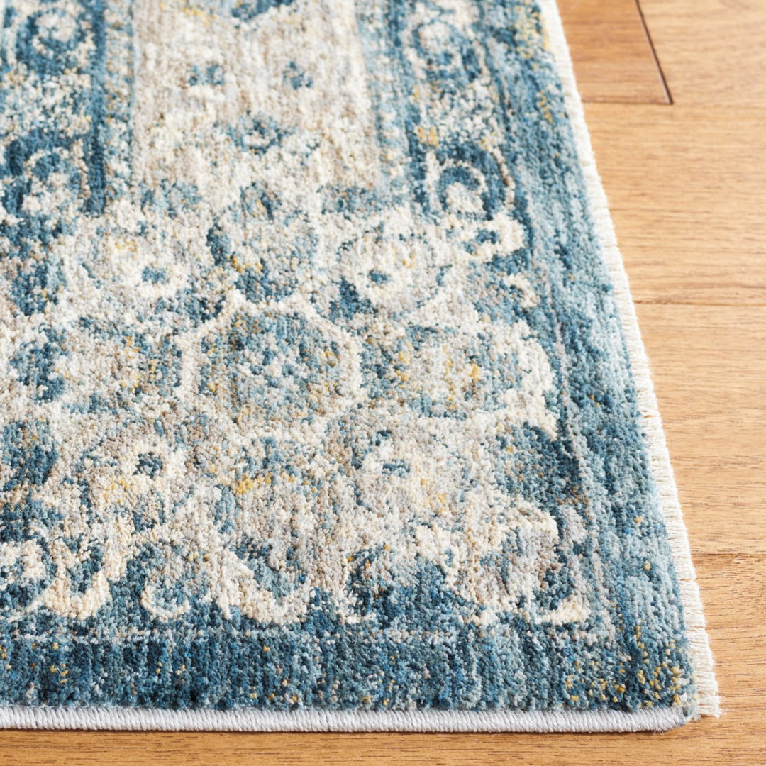 SAFAVIEH Valencia Collection VAL570C Blue / Beige Rug Image 7