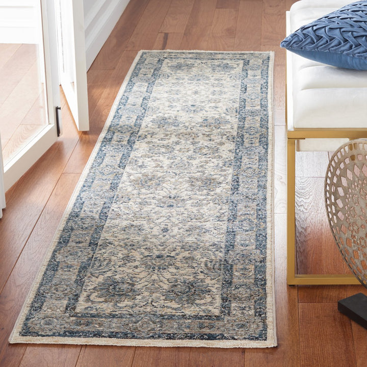 SAFAVIEH Valencia Collection VAL570A Ivory / Blue Rug Image 3