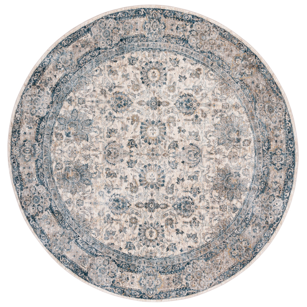 SAFAVIEH Valencia Collection VAL570A Ivory / Blue Rug Image 4