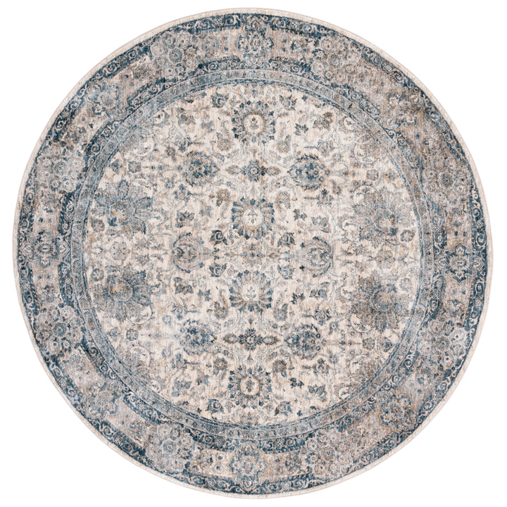 SAFAVIEH Valencia Collection VAL570A Ivory / Blue Rug Image 4