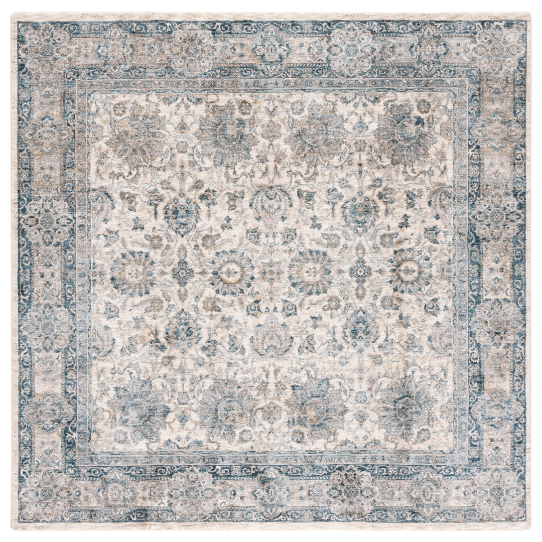 SAFAVIEH Valencia Collection VAL570A Ivory / Blue Rug Image 6