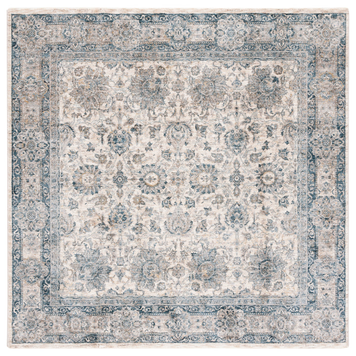 SAFAVIEH Valencia Collection VAL570A Ivory / Blue Rug Image 6