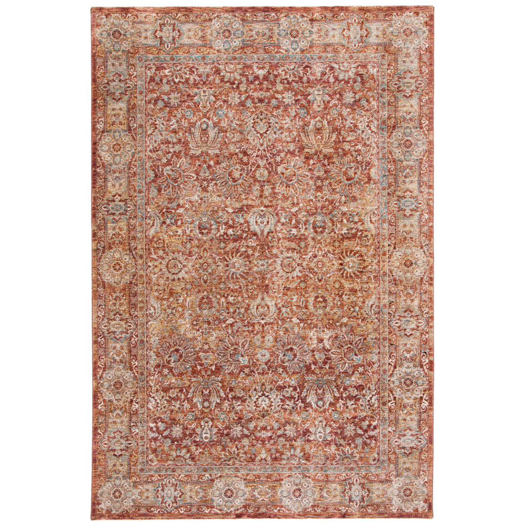 SAFAVIEH Valencia Collection VAL570P Rust / Teal Rug Image 1