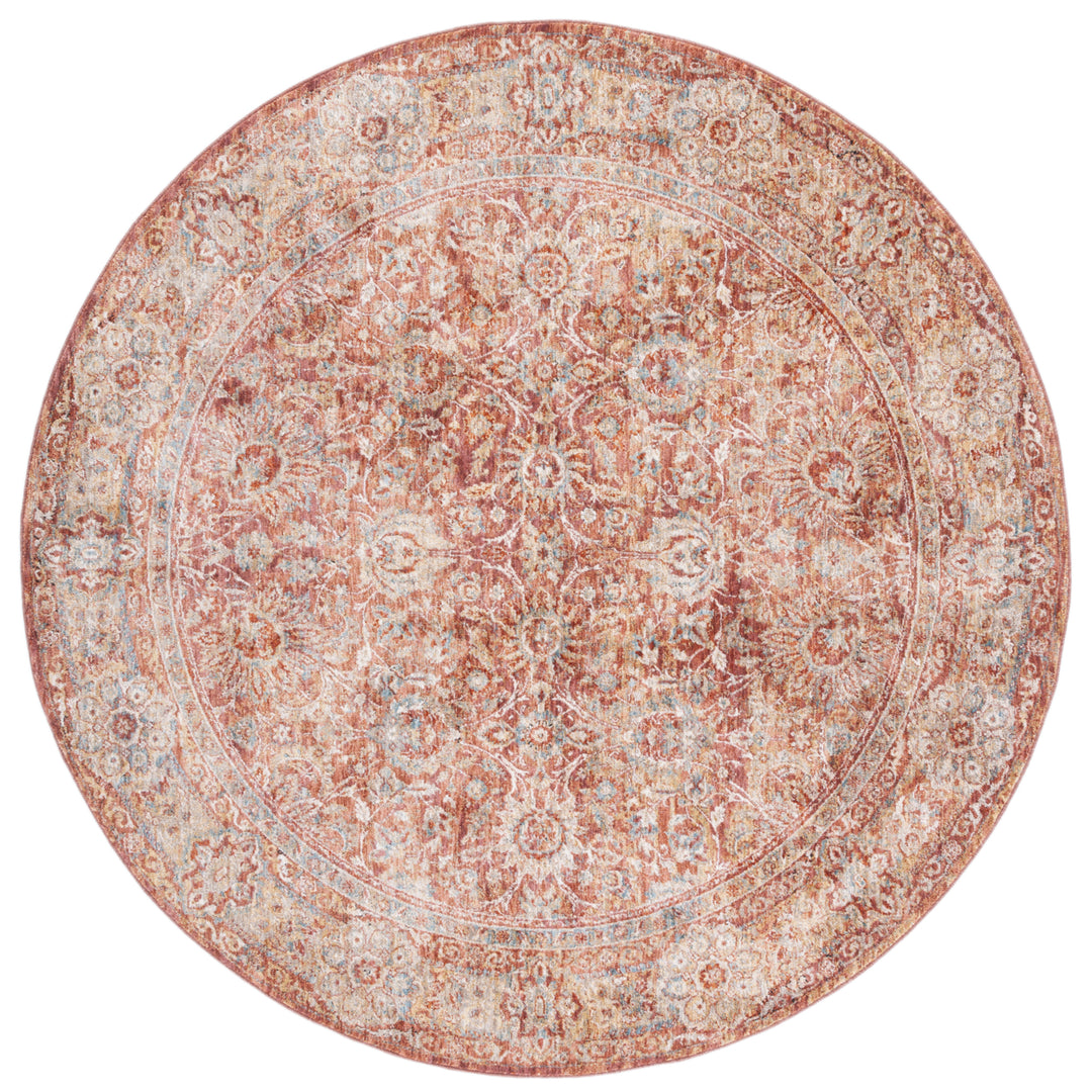 SAFAVIEH Valencia Collection VAL570P Rust / Teal Rug Image 4