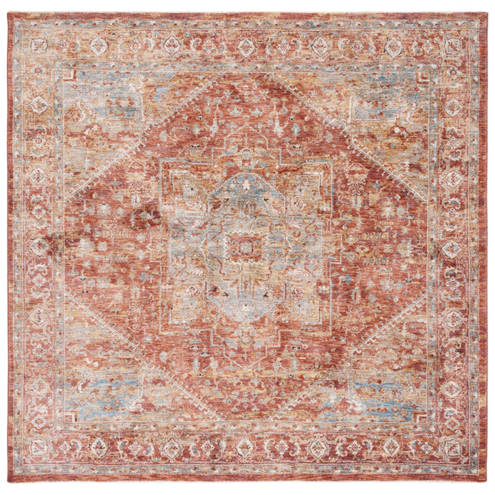 SAFAVIEH Valencia Collection VAL568P Rust/Beige Blue Rug Image 6