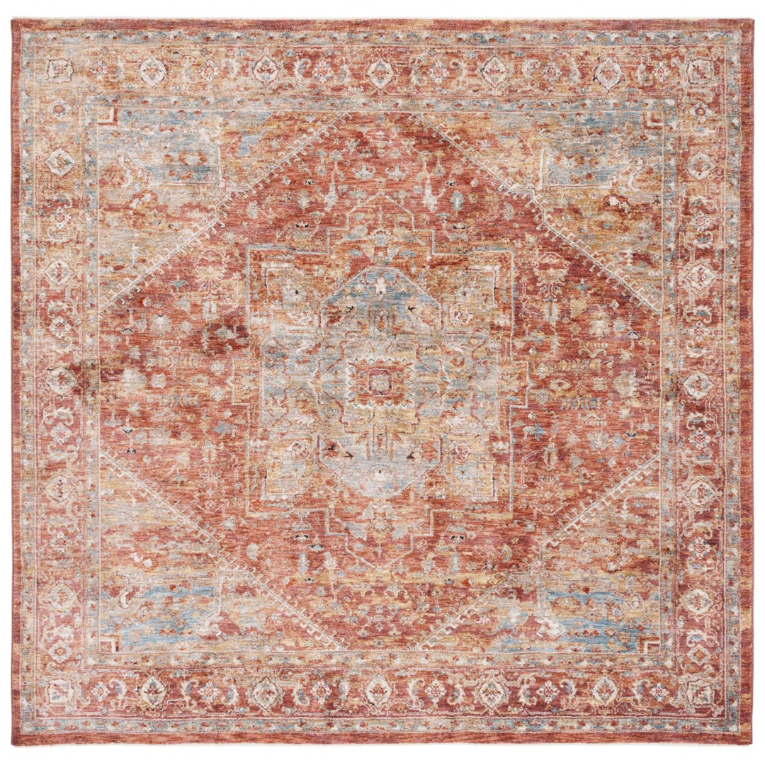 SAFAVIEH Valencia Collection VAL568P Rust/Beige Blue Rug Image 1