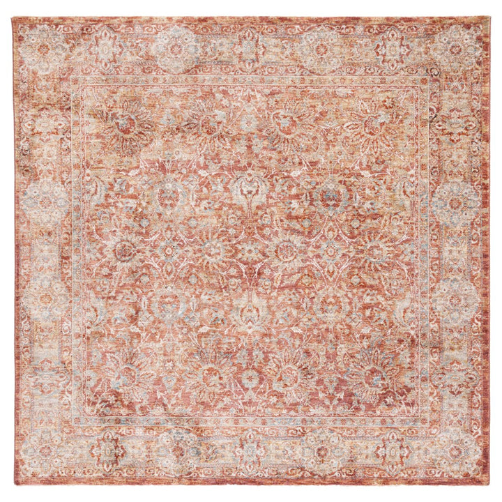 SAFAVIEH Valencia Collection VAL570P Rust / Teal Rug Image 6