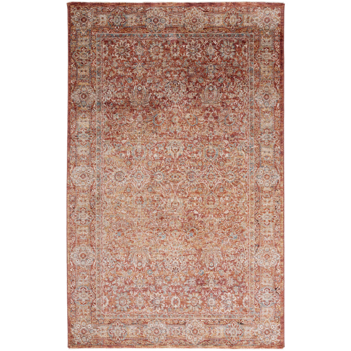 SAFAVIEH Valencia Collection VAL570P Rust / Teal Rug Image 10