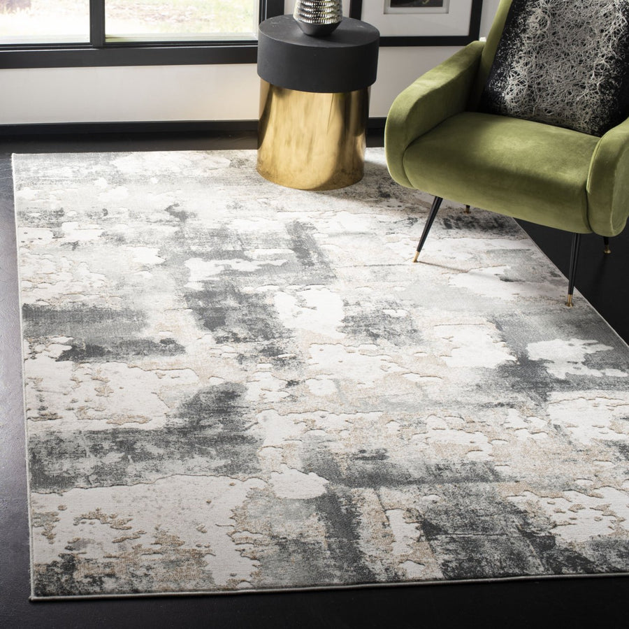 SAFAVIEH Vogue Collection VGE142A Beige / Charcoal Rug Image 1