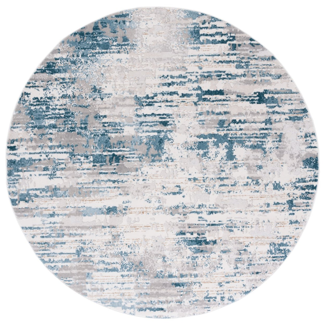 SAFAVIEH Vogue Collection VGE145A Ivory / Teal Rug Image 1