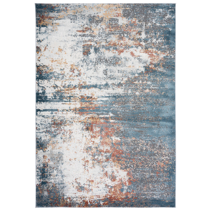 SAFAVIEH Vogue Collection VGE210A Ivory / Blue Rust Rug Image 1