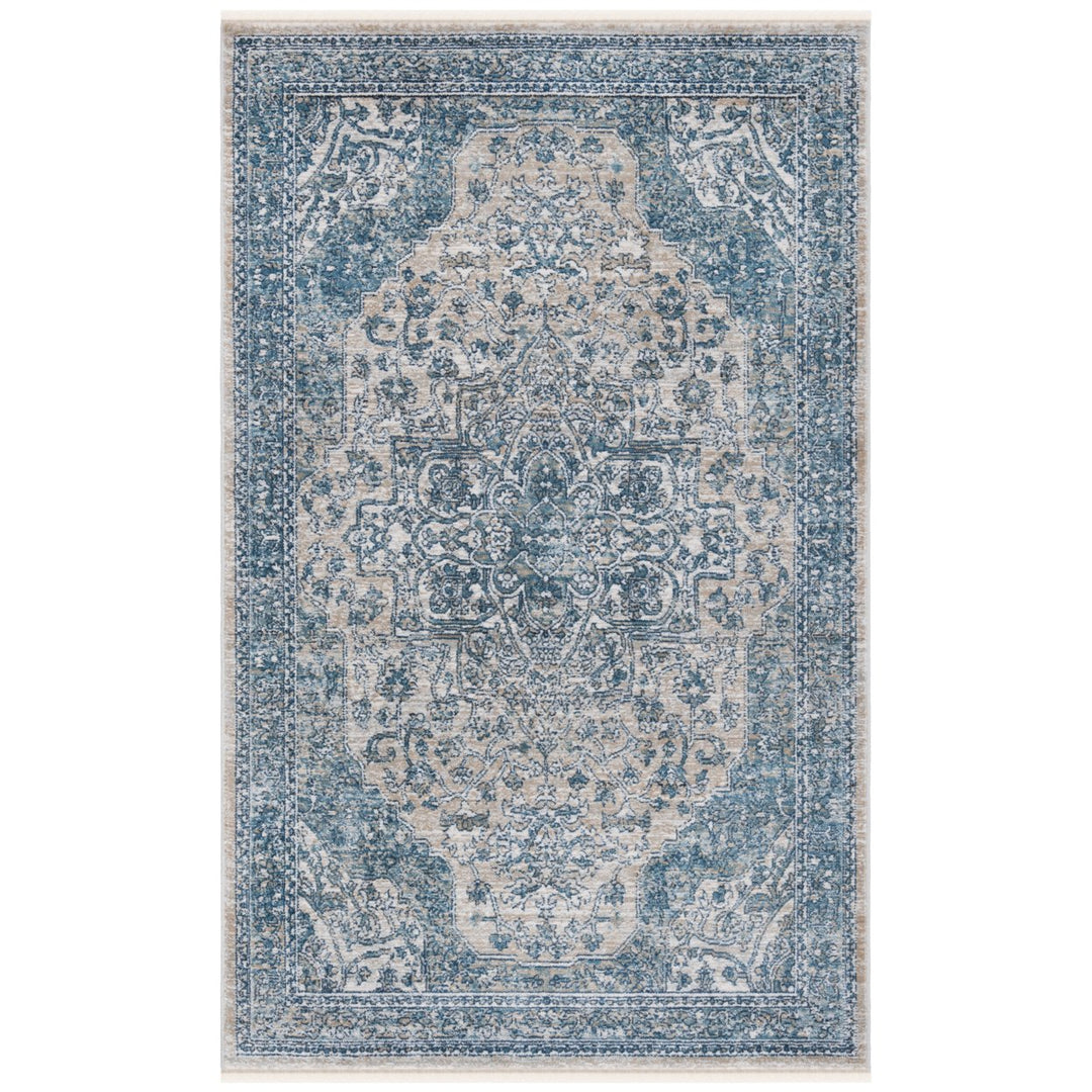 SAFAVIEH Victoria Collection VIC910F Blue / Grey Rug Image 1