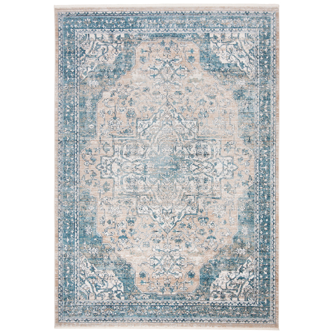 SAFAVIEH Victoria Collection VIC910F Blue / Grey Rug Image 4