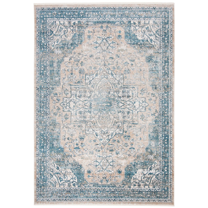 SAFAVIEH Victoria Collection VIC910F Blue / Grey Rug Image 1