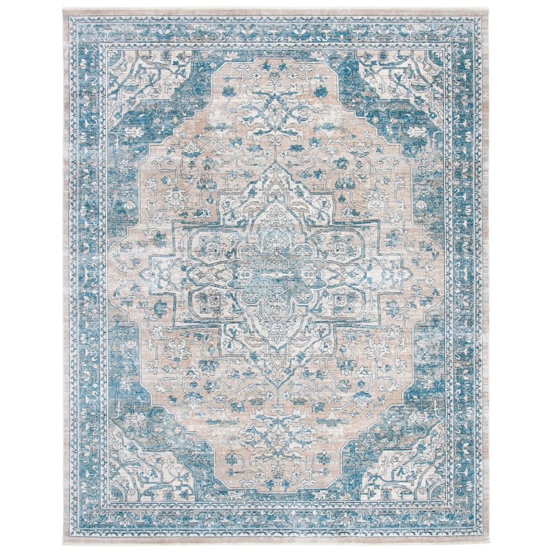 SAFAVIEH Victoria Collection VIC910F Blue / Grey Rug Image 5