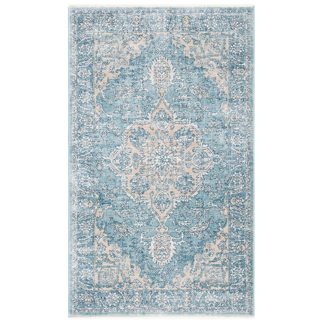 SAFAVIEH Victoria Collection VIC902N Blue / Grey Rug Image 1