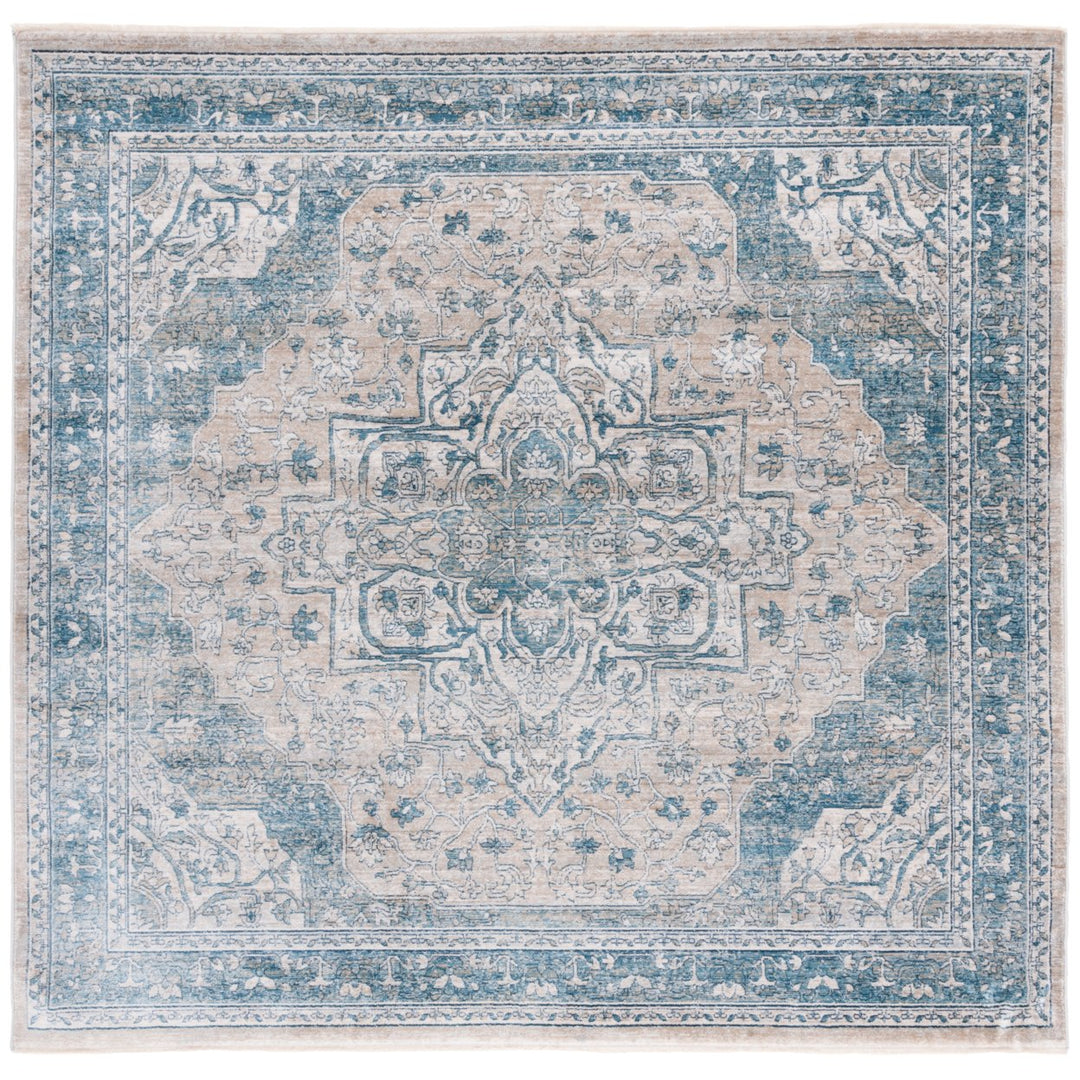 SAFAVIEH Victoria Collection VIC910F Blue / Grey Rug Image 7