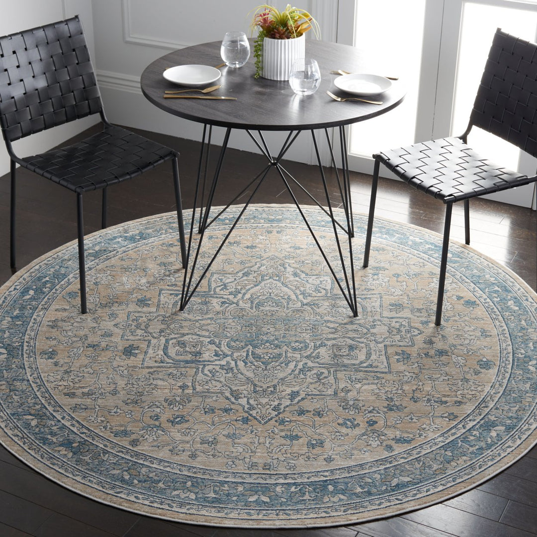 SAFAVIEH Victoria Collection VIC910F Blue / Grey Rug Image 8