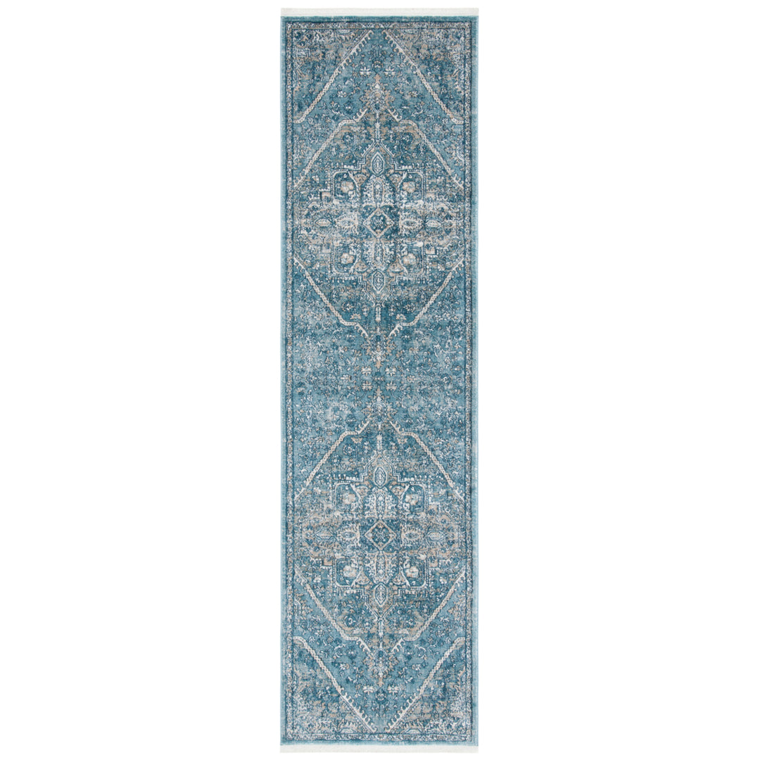 SAFAVIEH Victoria Collection VIC932F Blue / Grey Rug Image 3