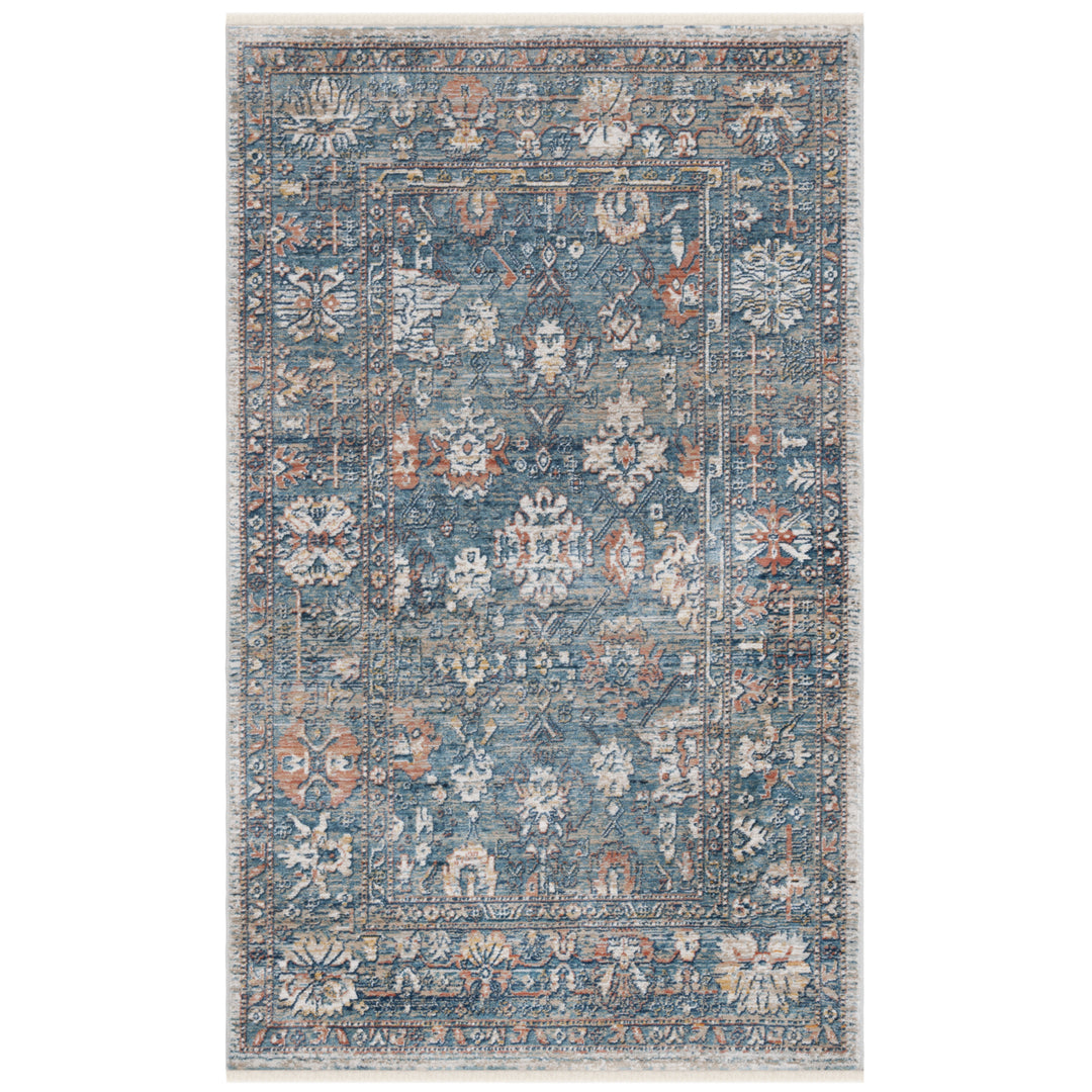 SAFAVIEH Victoria Collection VIC905M Blue / Ivory Rug Image 7