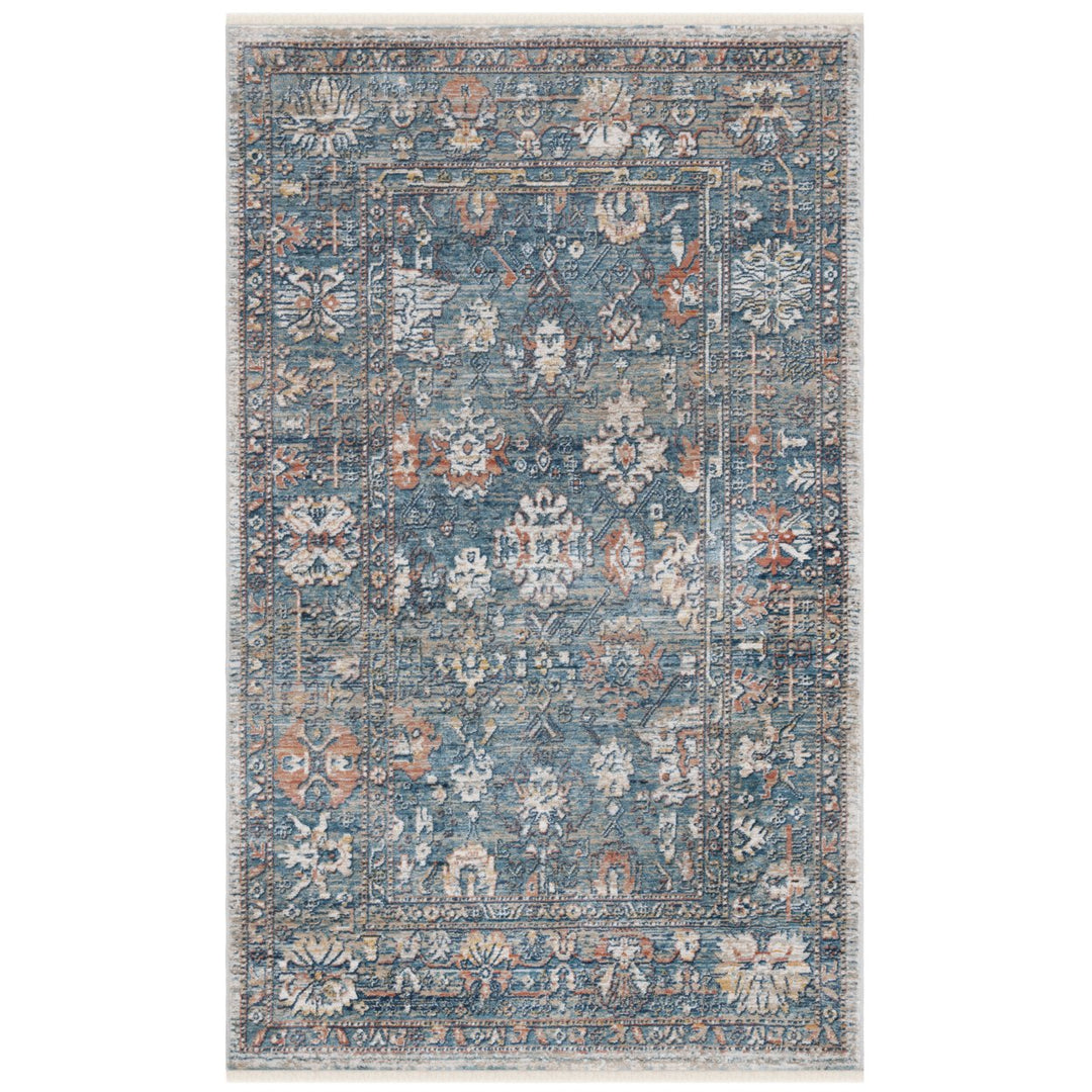 SAFAVIEH Victoria Collection VIC905M Blue / Ivory Rug Image 1