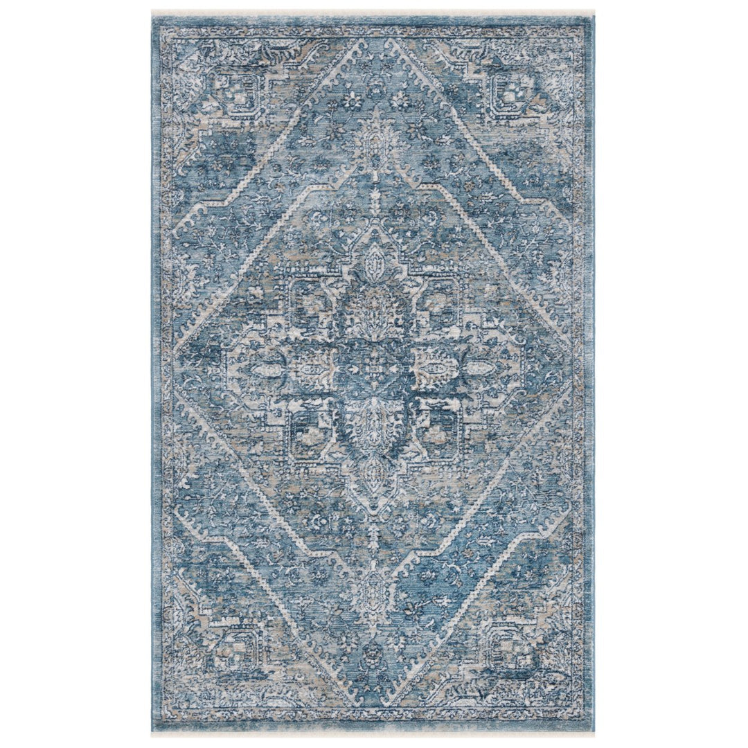 SAFAVIEH Victoria Collection VIC932F Blue / Grey Rug Image 1