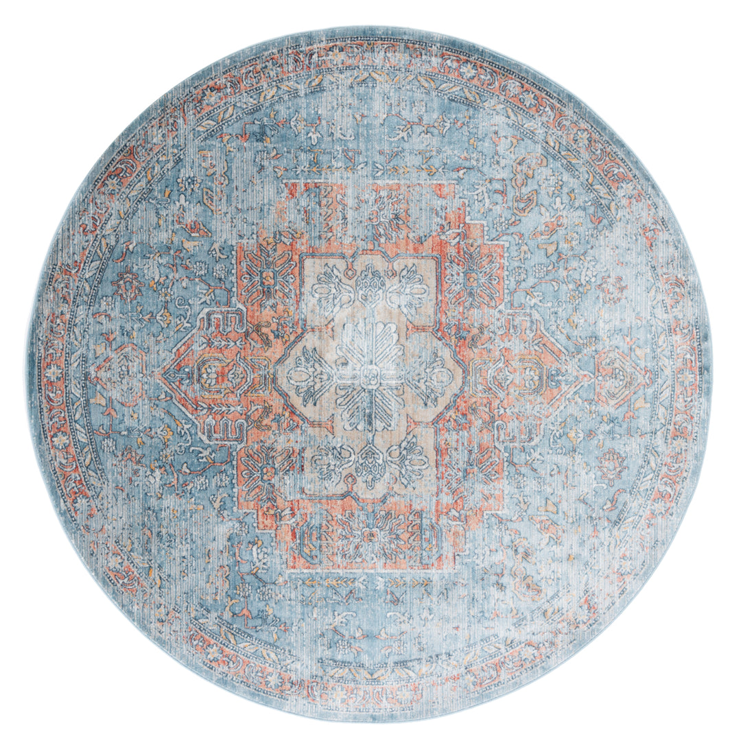 SAFAVIEH Victoria Collection VIC904N Navy / Red Rug Image 4