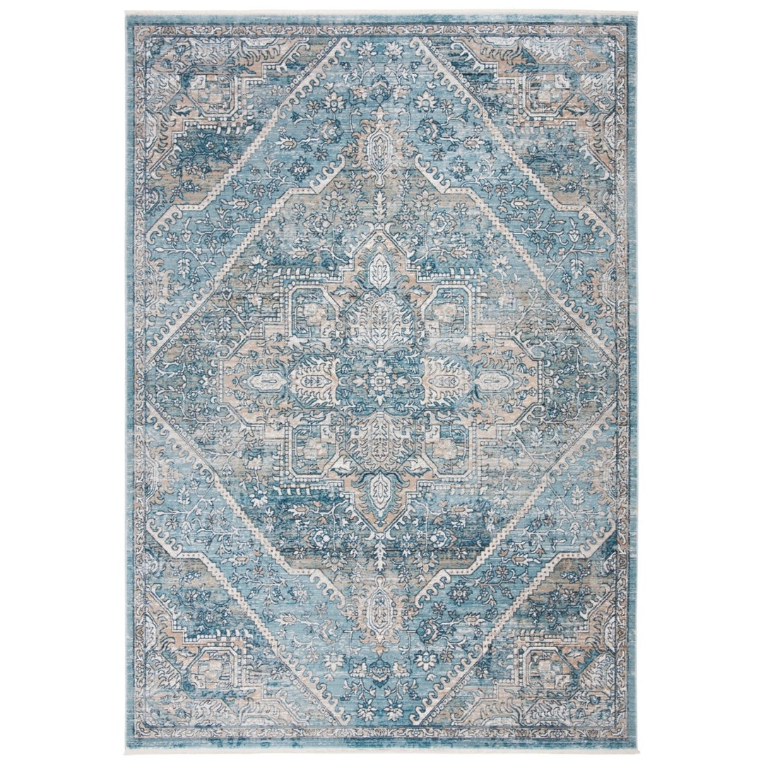 SAFAVIEH Victoria Collection VIC932F Blue / Grey Rug Image 1