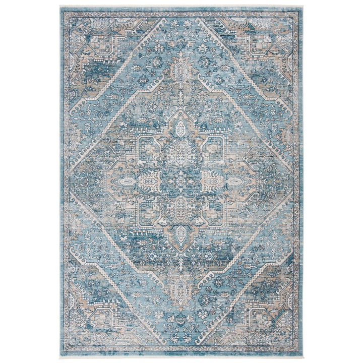 SAFAVIEH Victoria Collection VIC932F Blue / Grey Rug Image 1