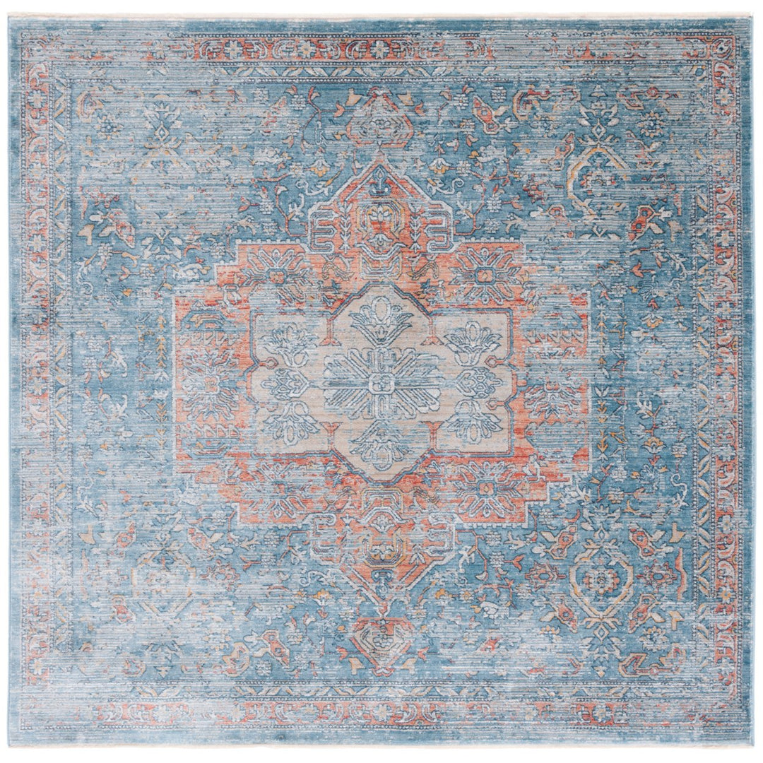 SAFAVIEH Victoria Collection VIC904N Navy / Red Rug Image 1