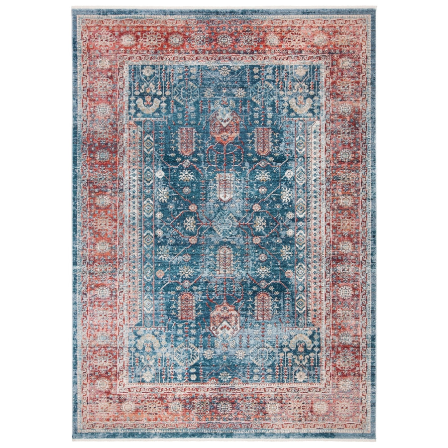 SAFAVIEH Victoria Collection VIC997M Navy / Red Rug Image 1