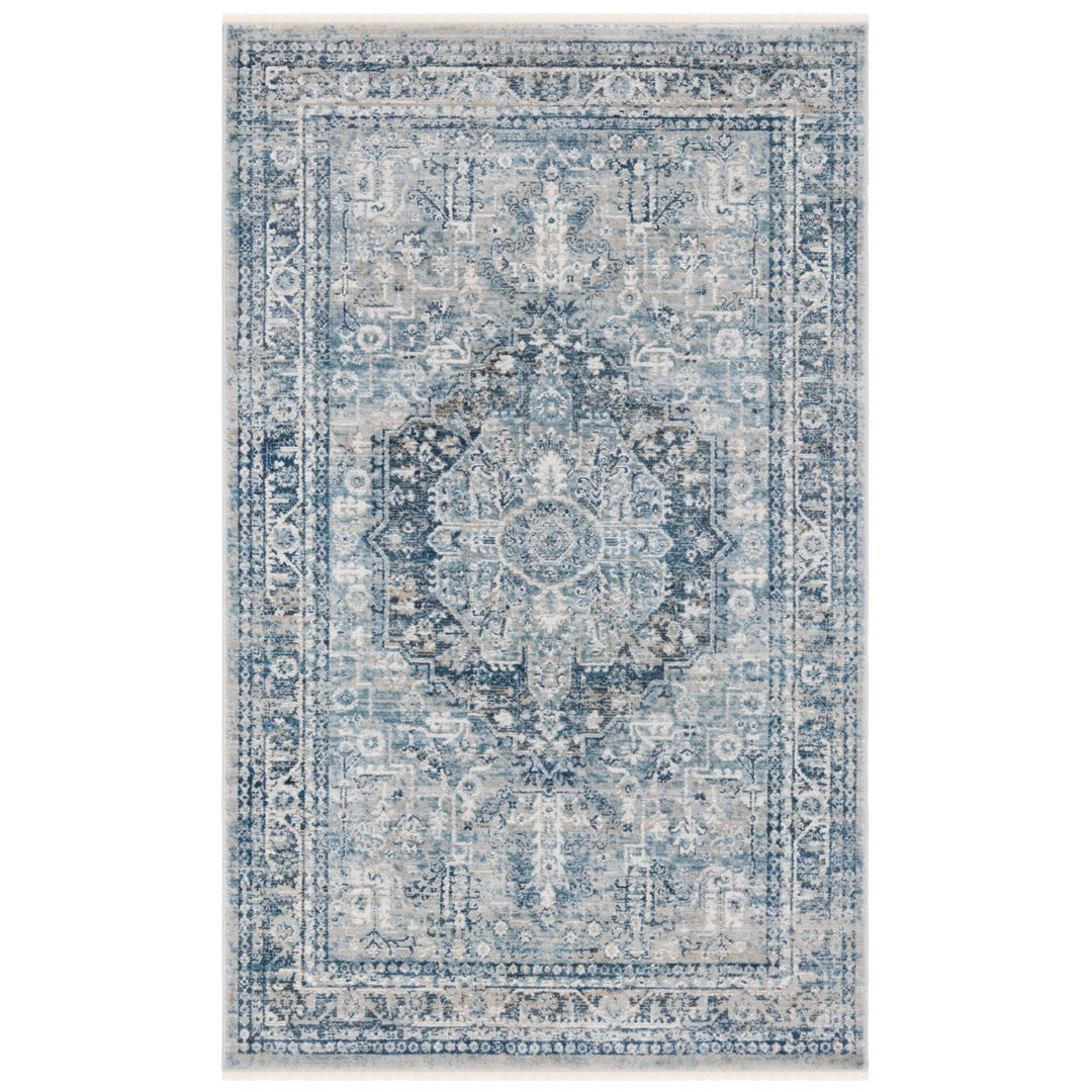 SAFAVIEH Victoria Collection VIC933F Blue / Grey Rug Image 7