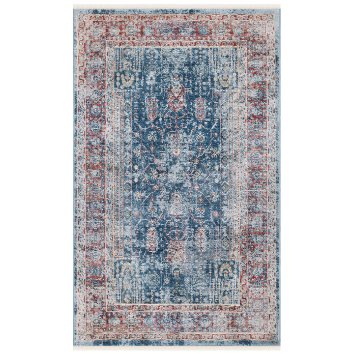 SAFAVIEH Victoria Collection VIC997M Navy / Red Rug Image 7