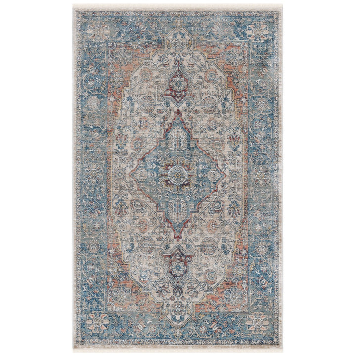 SAFAVIEH Victoria Collection VIC998M Navy / Ivory Rug Image 1