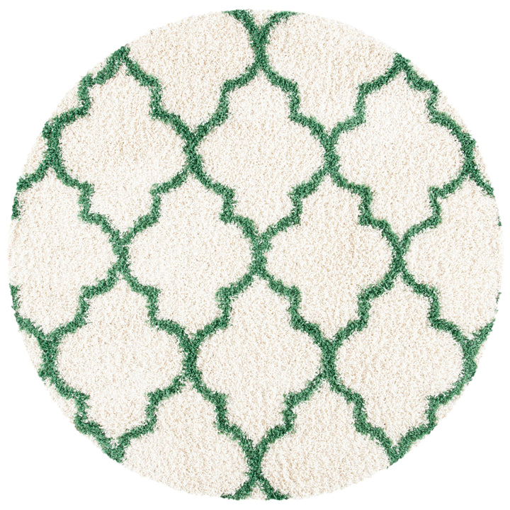 SAFAVIEH Venus Shag VNS524A Ivory / Green Rug Image 4