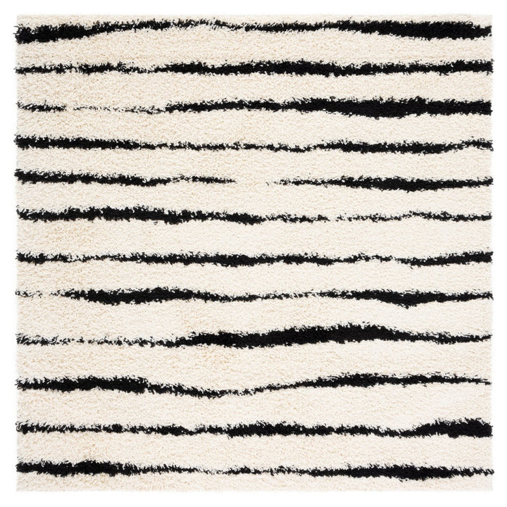 SAFAVIEH Venus Shag VNS603A Ivory / Black Rug Image 5