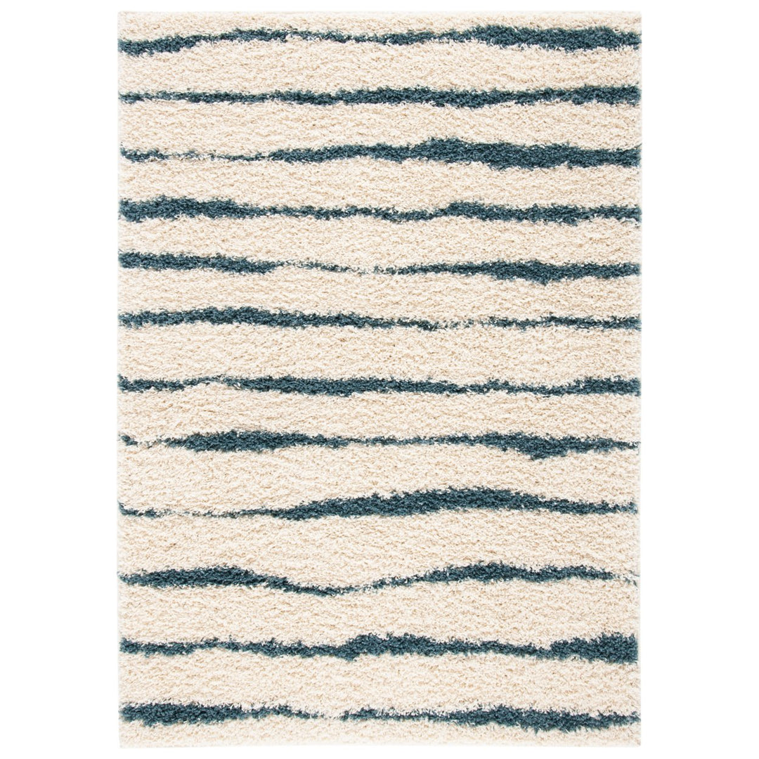 SAFAVIEH Venus Shag VNS603K Turquoise / Ivory Rug Image 1