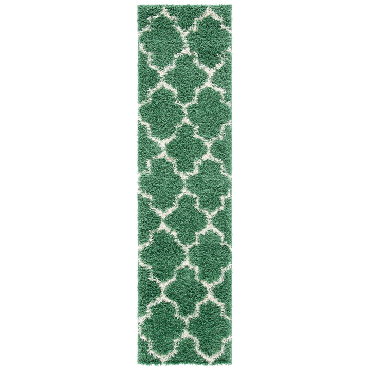 SAFAVIEH Venus Shag VNS524Y Green / Ivory Rug Image 1