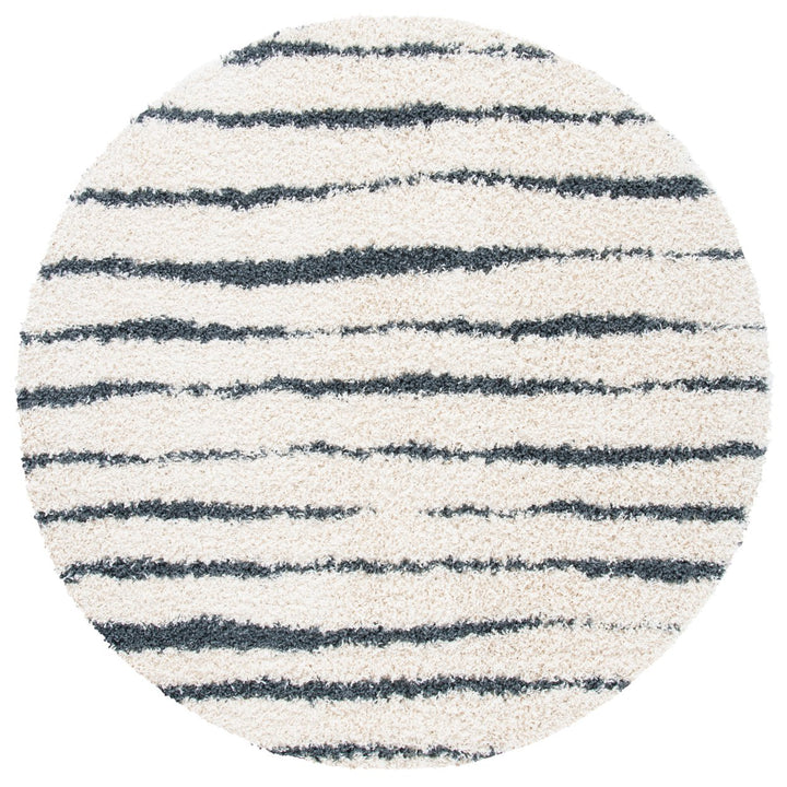 SAFAVIEH Venus Shag VNS603B Ivory / Dark Grey Rug Image 1