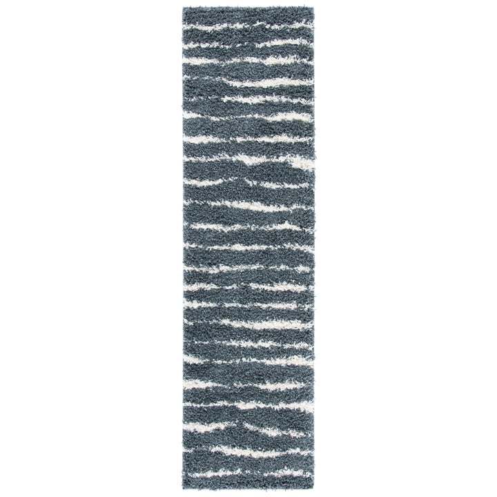 SAFAVIEH Venus Shag VNS603G Dark Grey / Ivory Rug Image 5