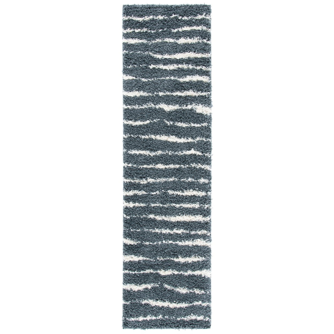 SAFAVIEH Venus Shag VNS603G Dark Grey / Ivory Rug Image 1