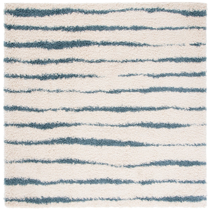 SAFAVIEH Venus Shag VNS603K Turquoise / Ivory Rug Image 1