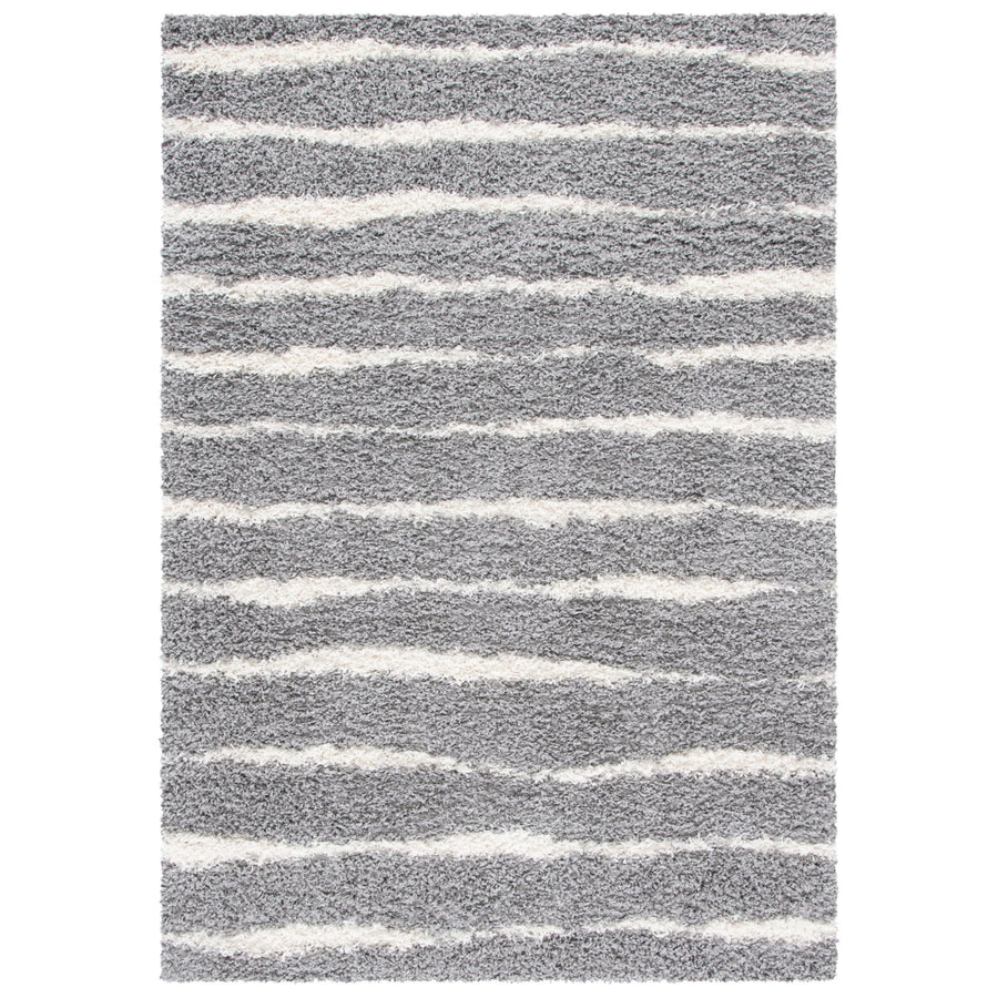 SAFAVIEH Venus Shag Collection VNS603J Grey/Ivory Rug Image 1